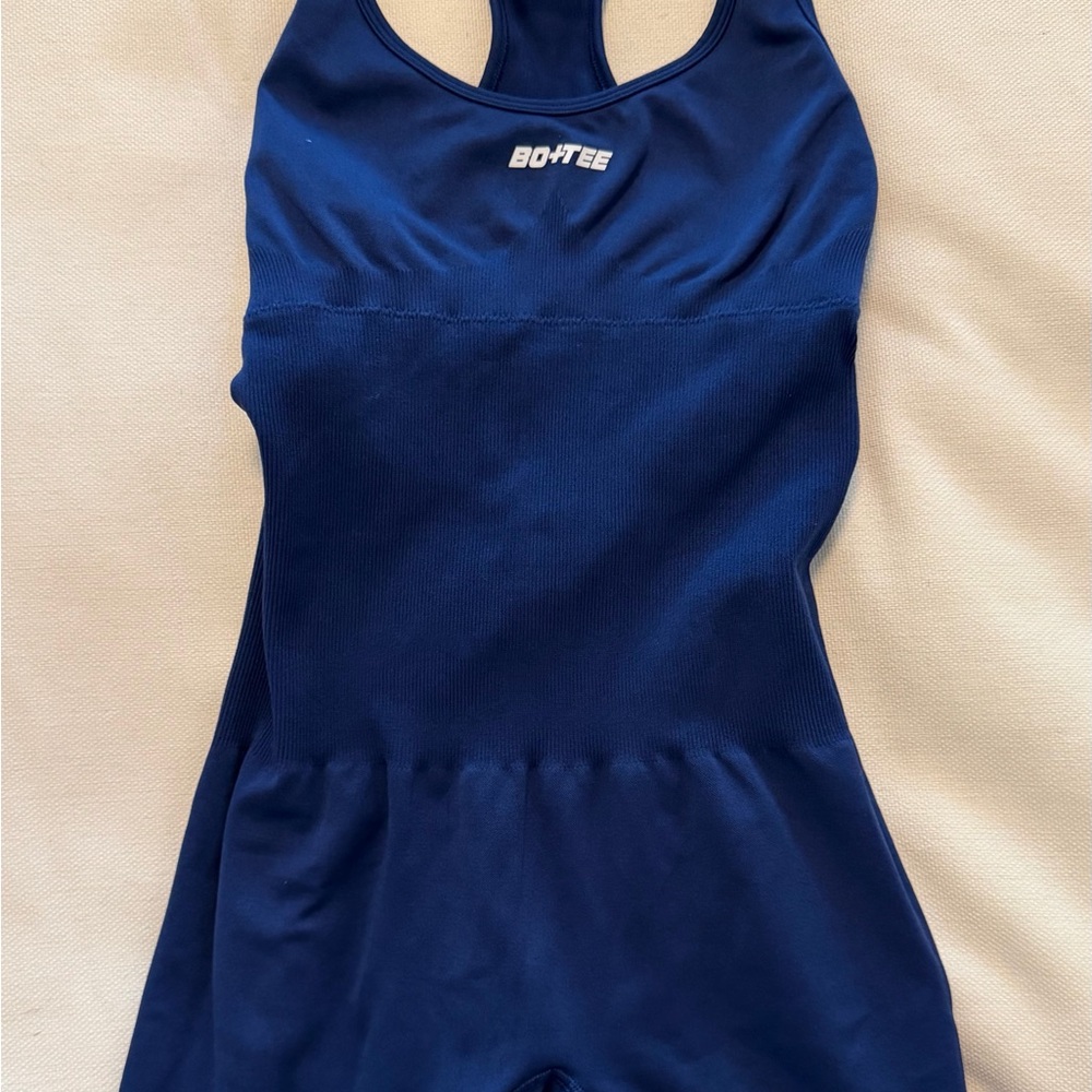 BOO+TEE FULL NAVY BACK CUT OUT JUMPSUIT